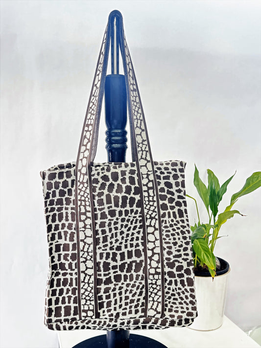 Triko omuz çantası cta-15 beyaz duvar desenli