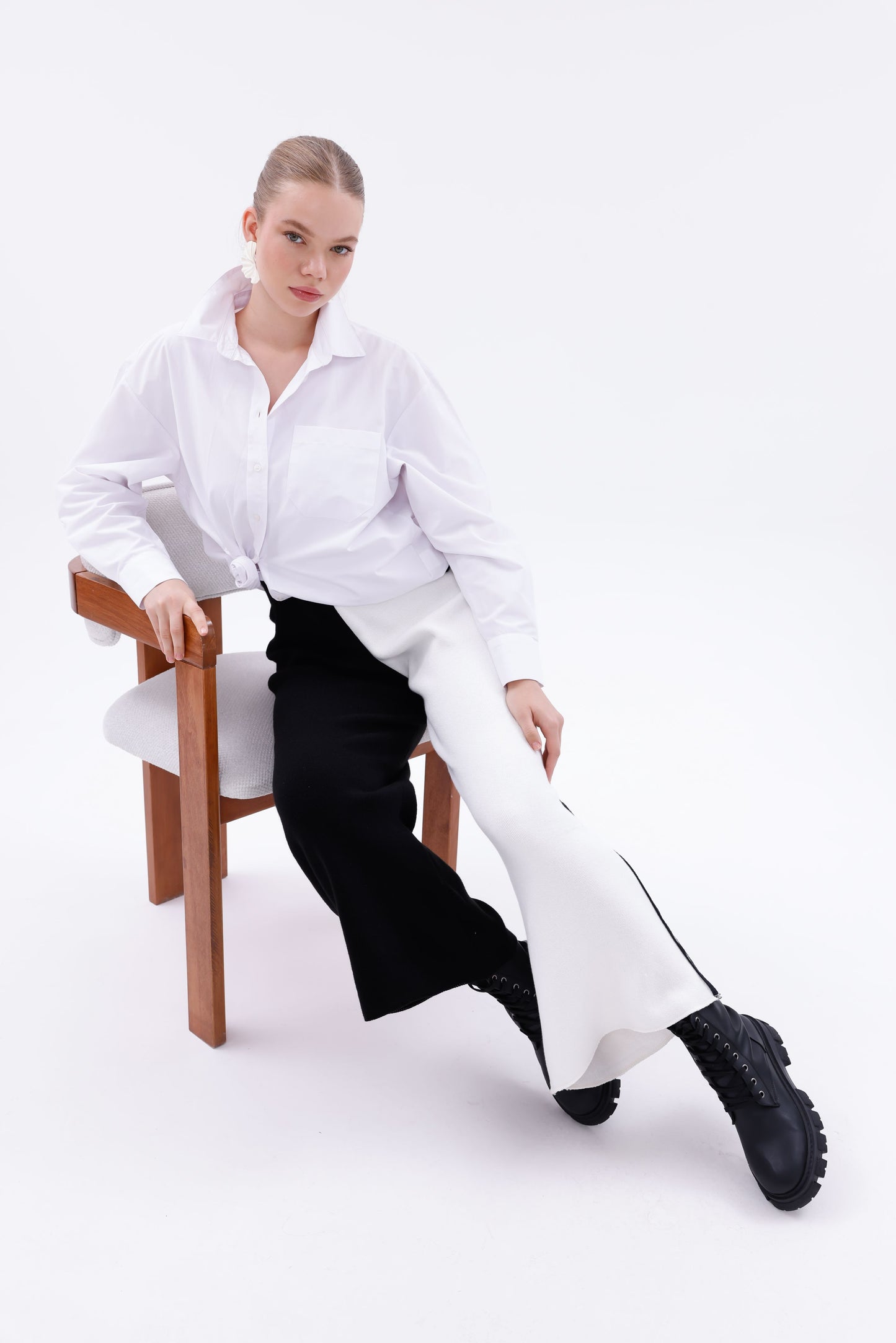 Triko pantolon orturma detayı