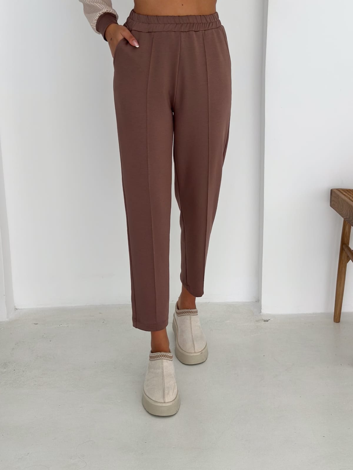 Sweat-poplin-Gömlek-Kombinli-Takım–KAPUSONLU-SKAHVE