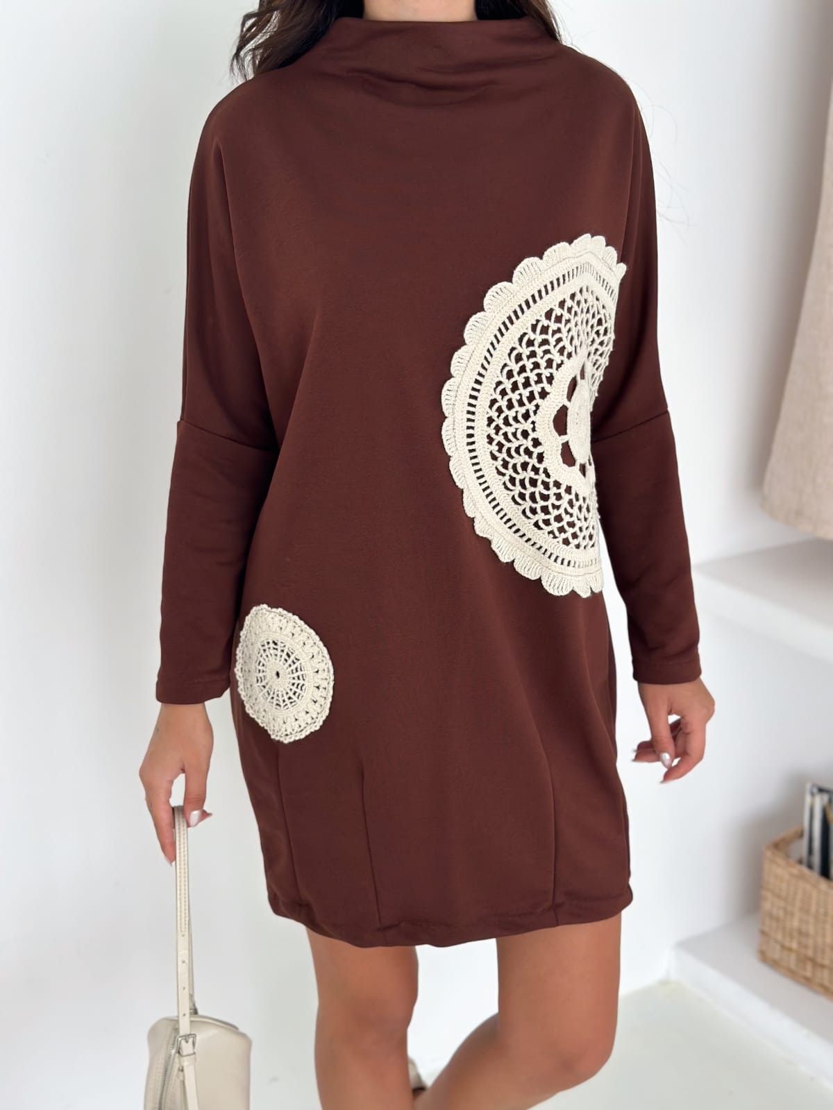 Dantelli-3iplik-sweat-tunik-Bordo