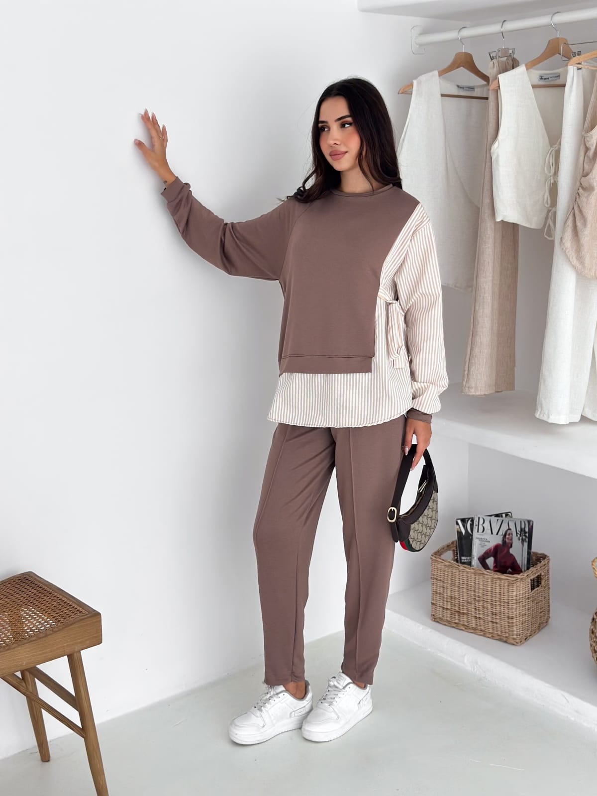 Sweat-Gömlek-Kombinli-Takım–SKAHVE