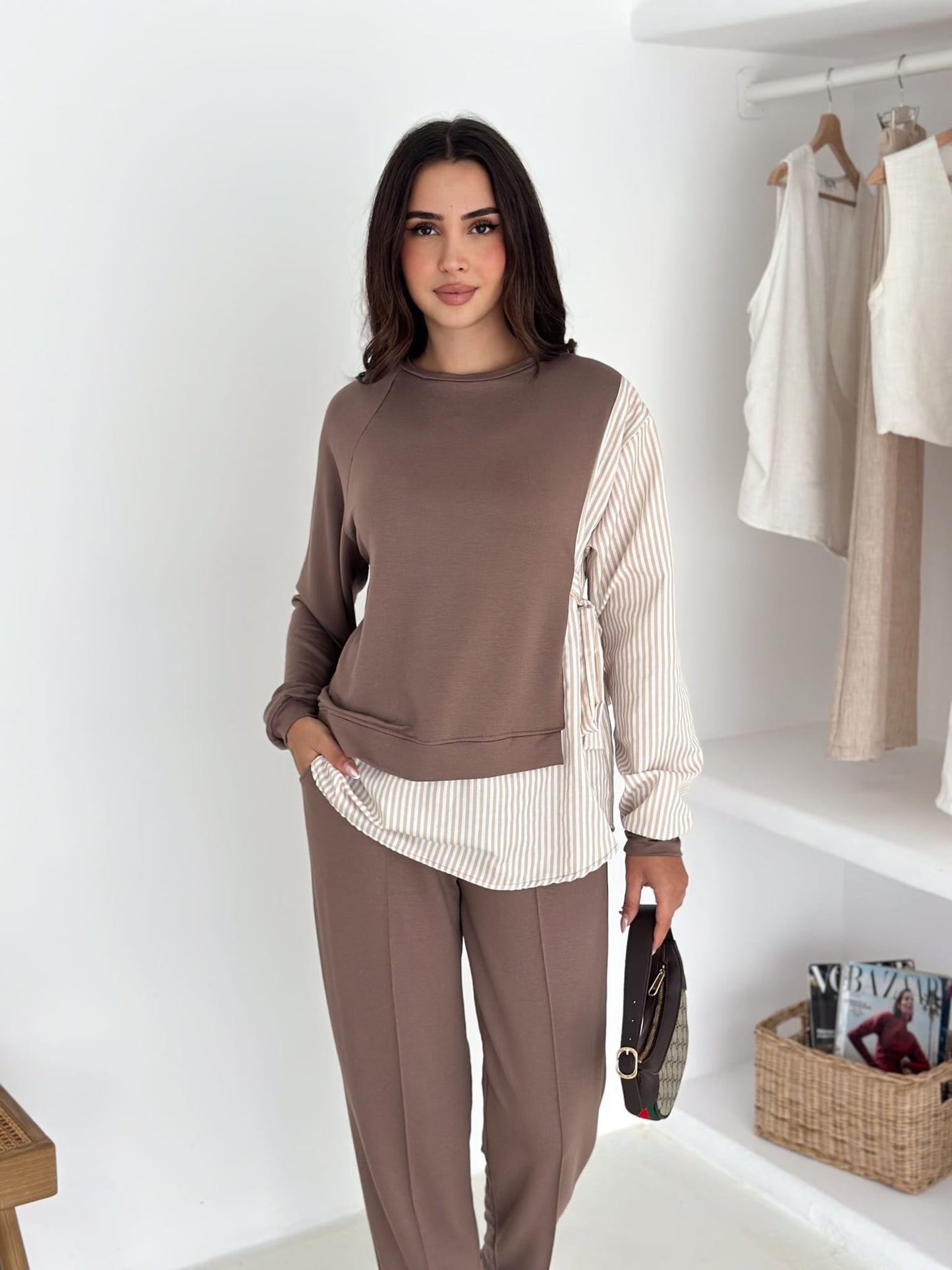 Sweat-Gömlek-Kombinli-Takım–SKAHVE