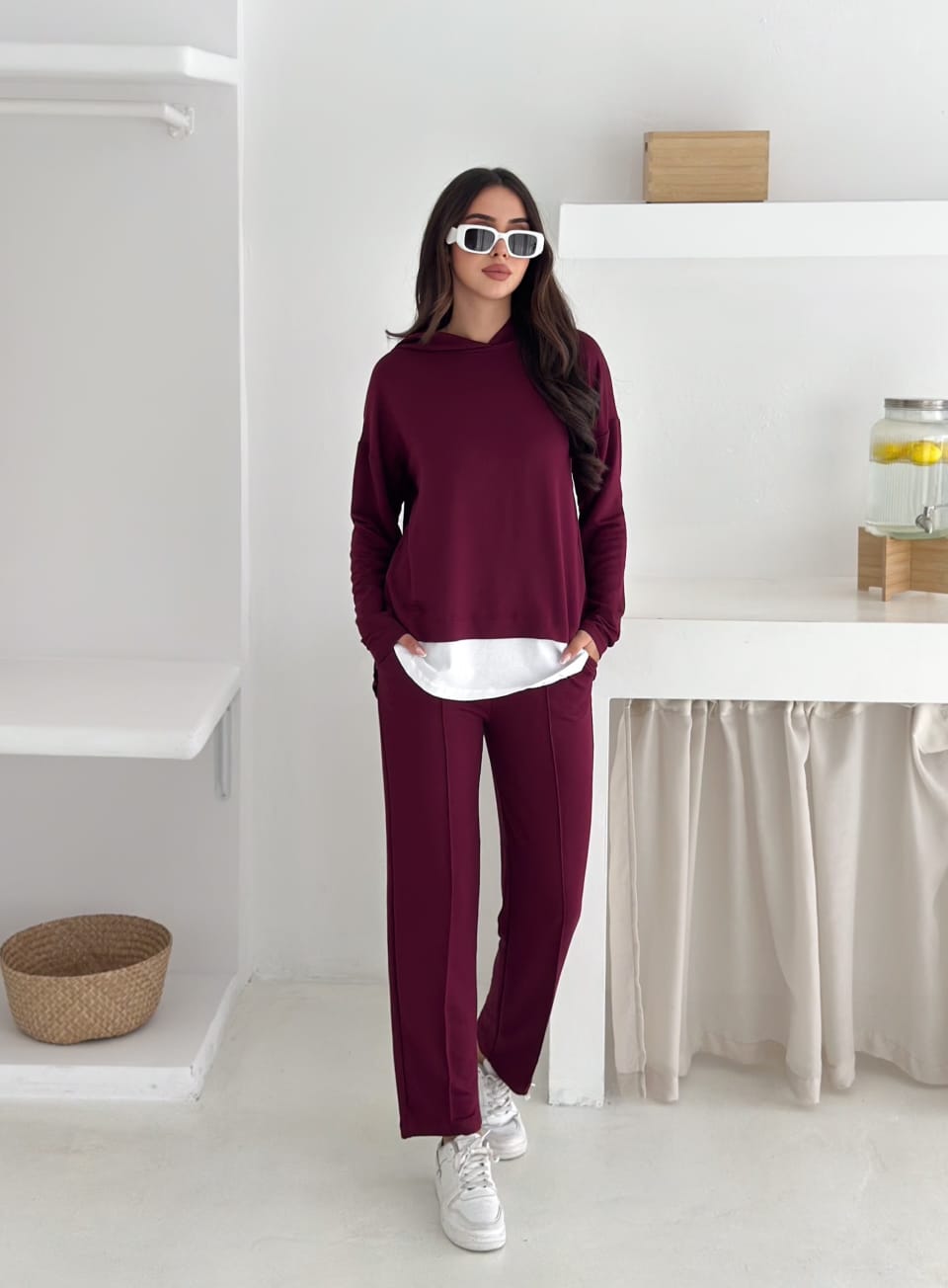 Sweat-Kombinli-kapusonlu-Takım–bordo