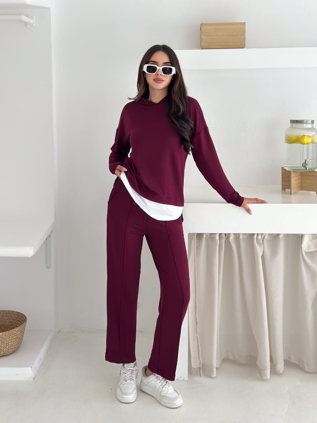 Sweat-Kombinli-kapusonlu-Takım–bordo