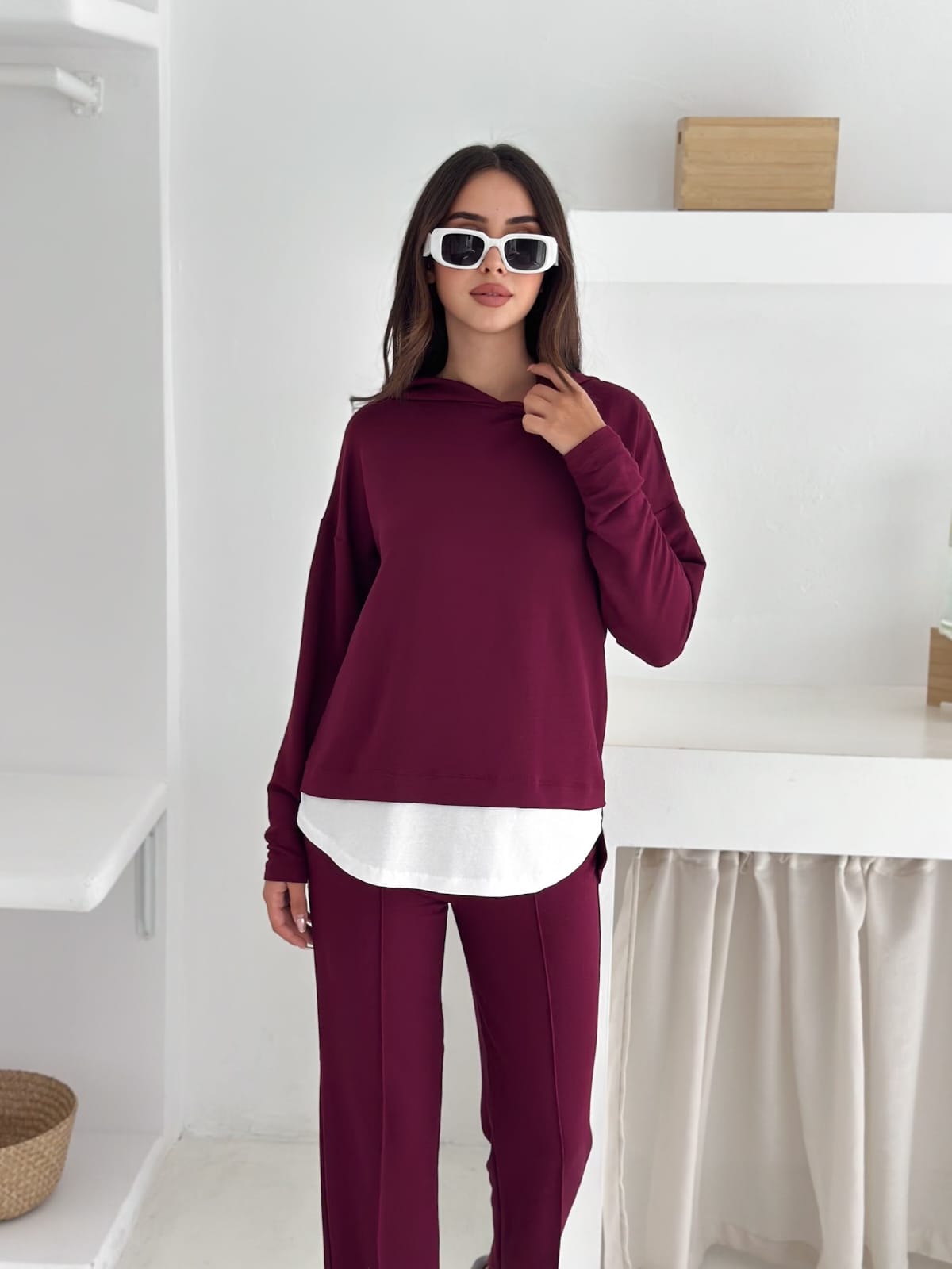 Sweat-Kombinli-kapusonlu-Takım–bordo