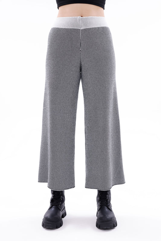 TRİKO SİYAH/BEYAZ ÇİZGİLİ PANTOLON