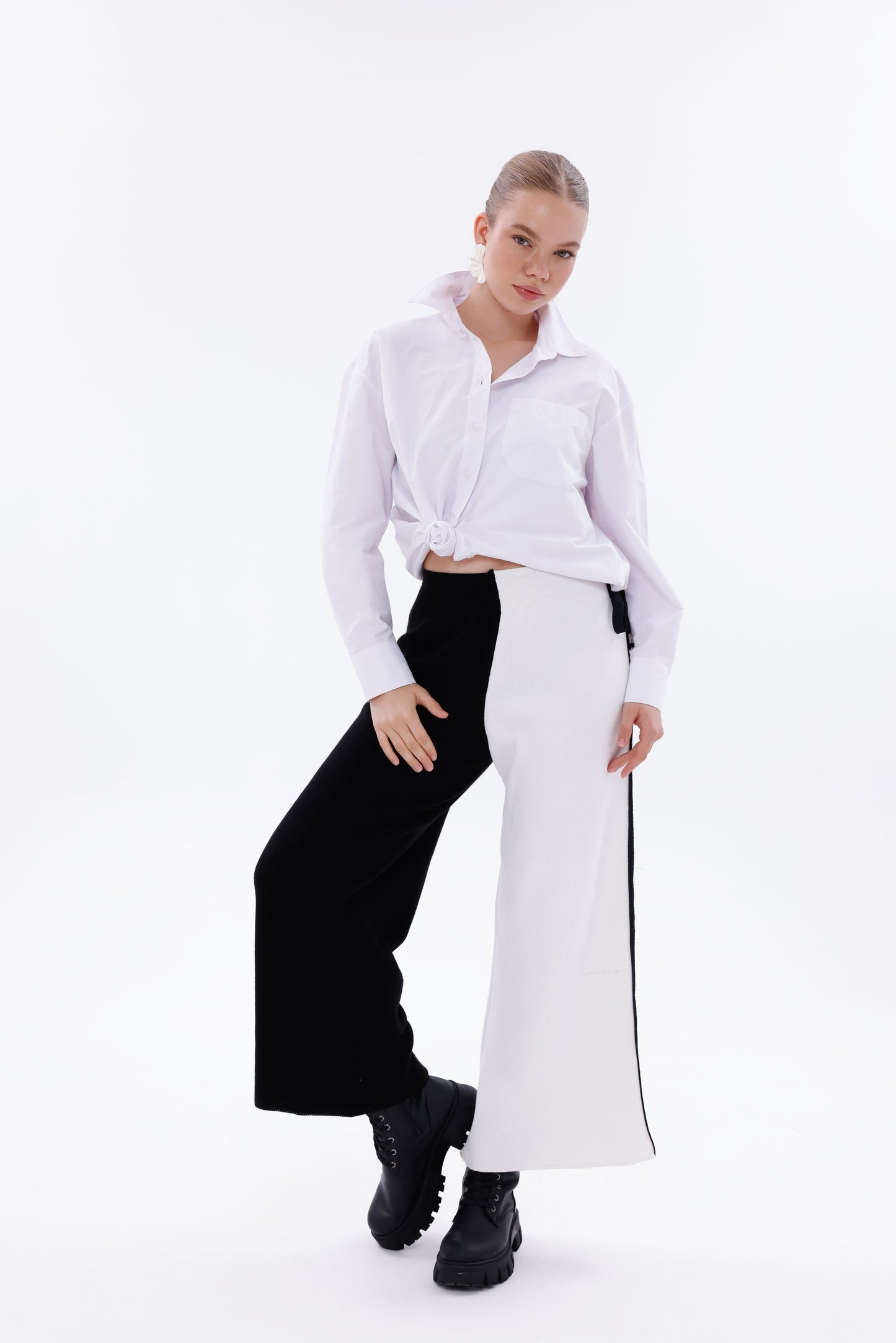 Triko pantolon paça detayı