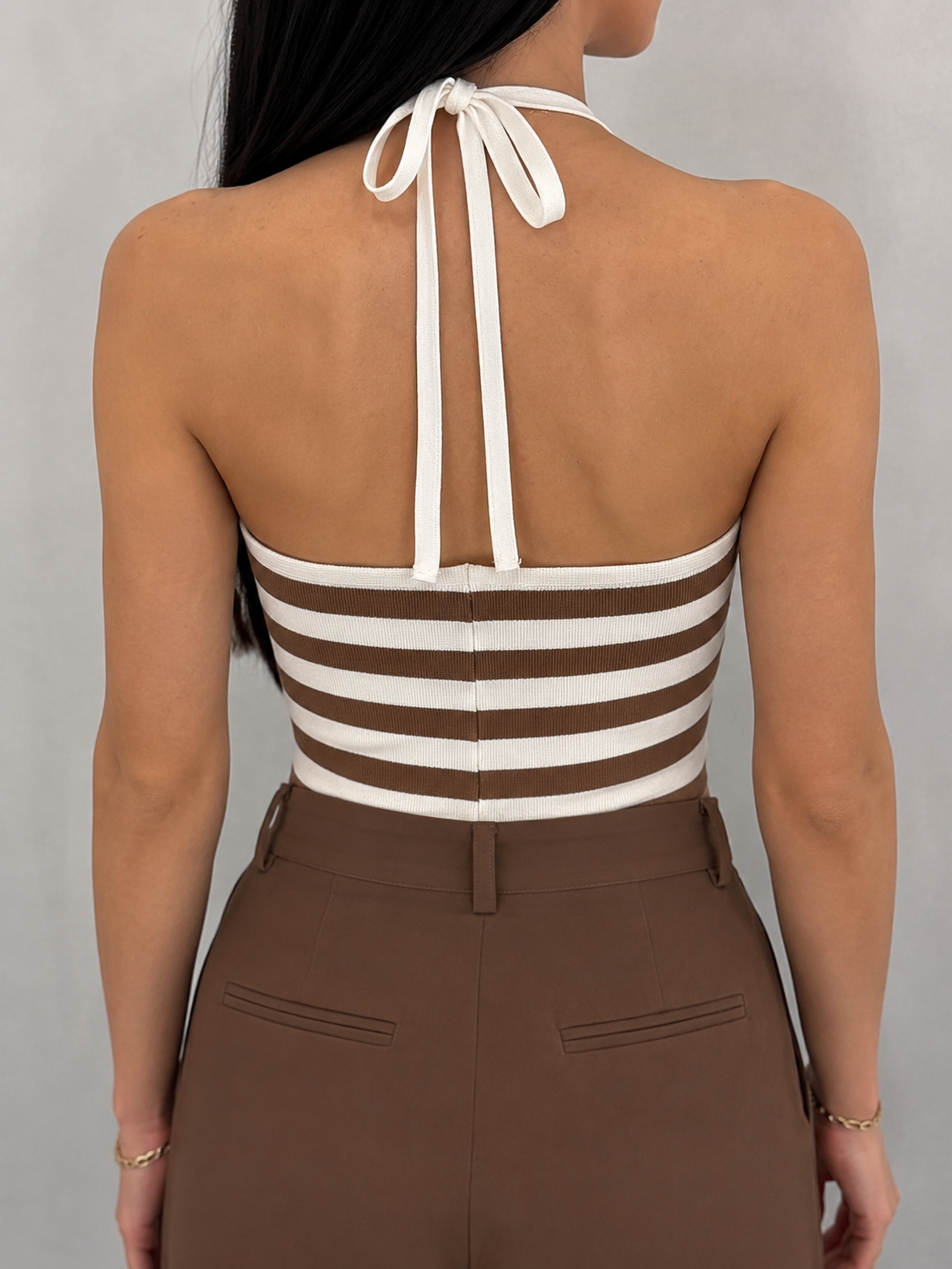 Minimal Cizgili Crop Top